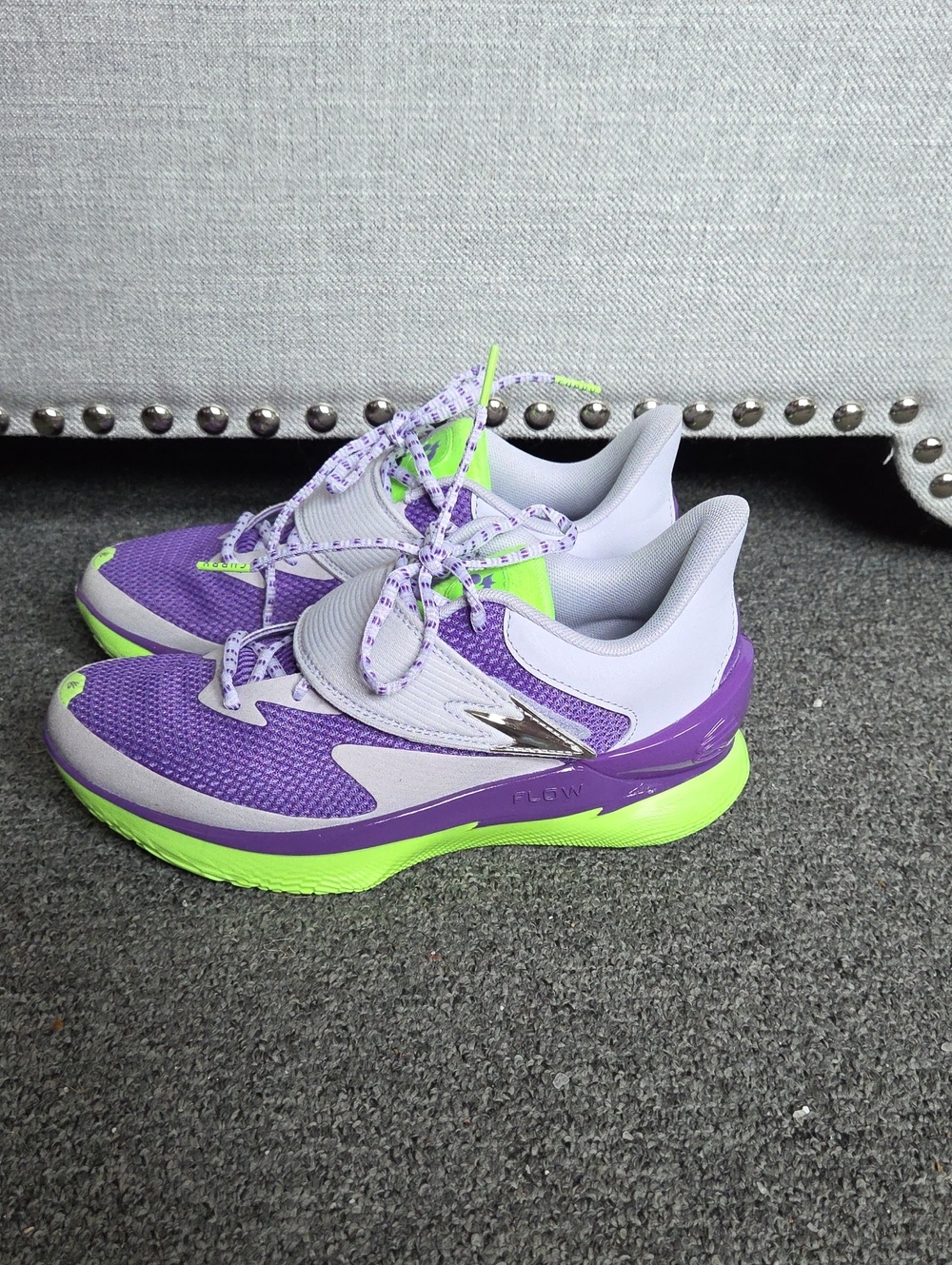 Under Armour Women’s Purple & Neon Green Athletic Sneakers
